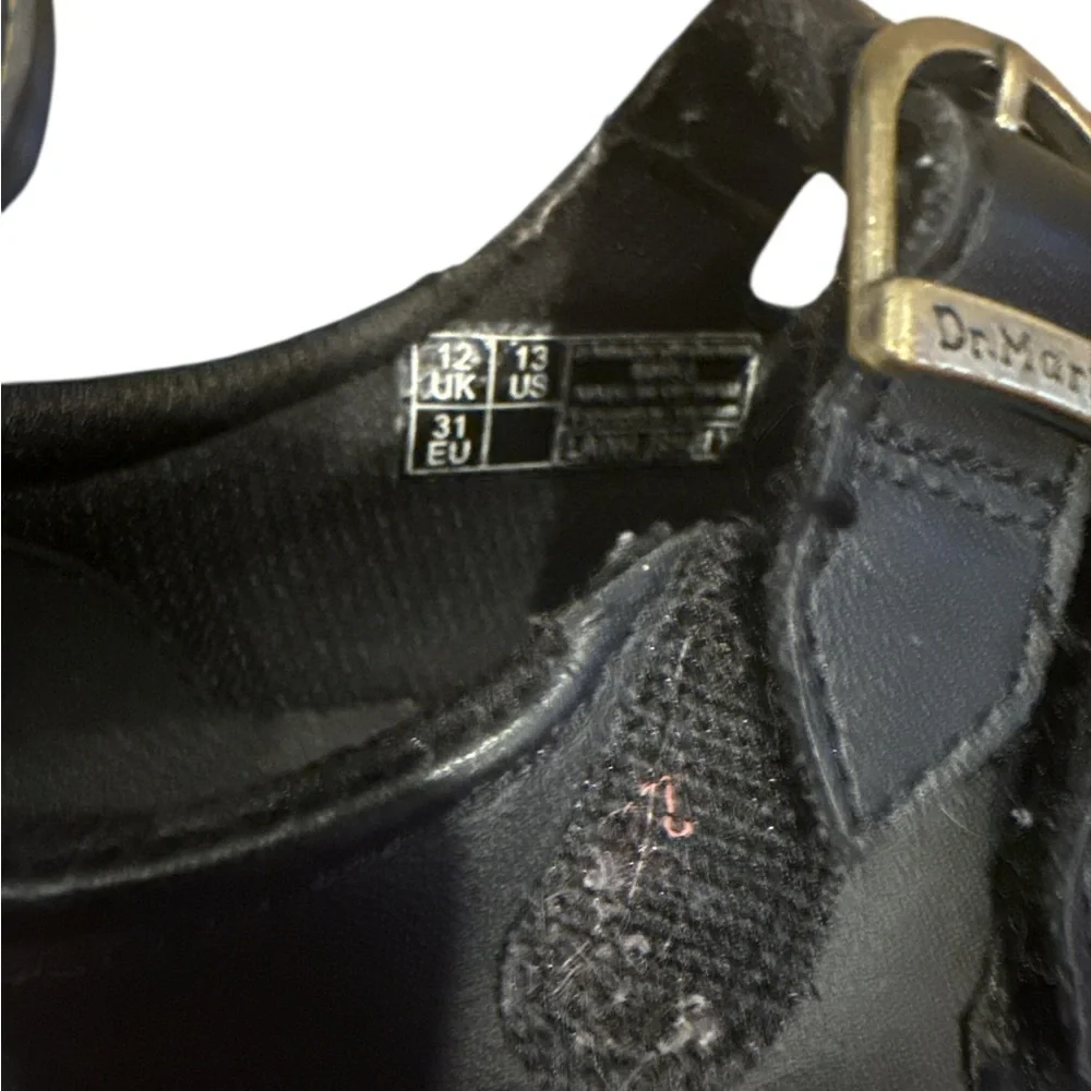 Dr. Martens Black Kids Dress Shoes with Buckles